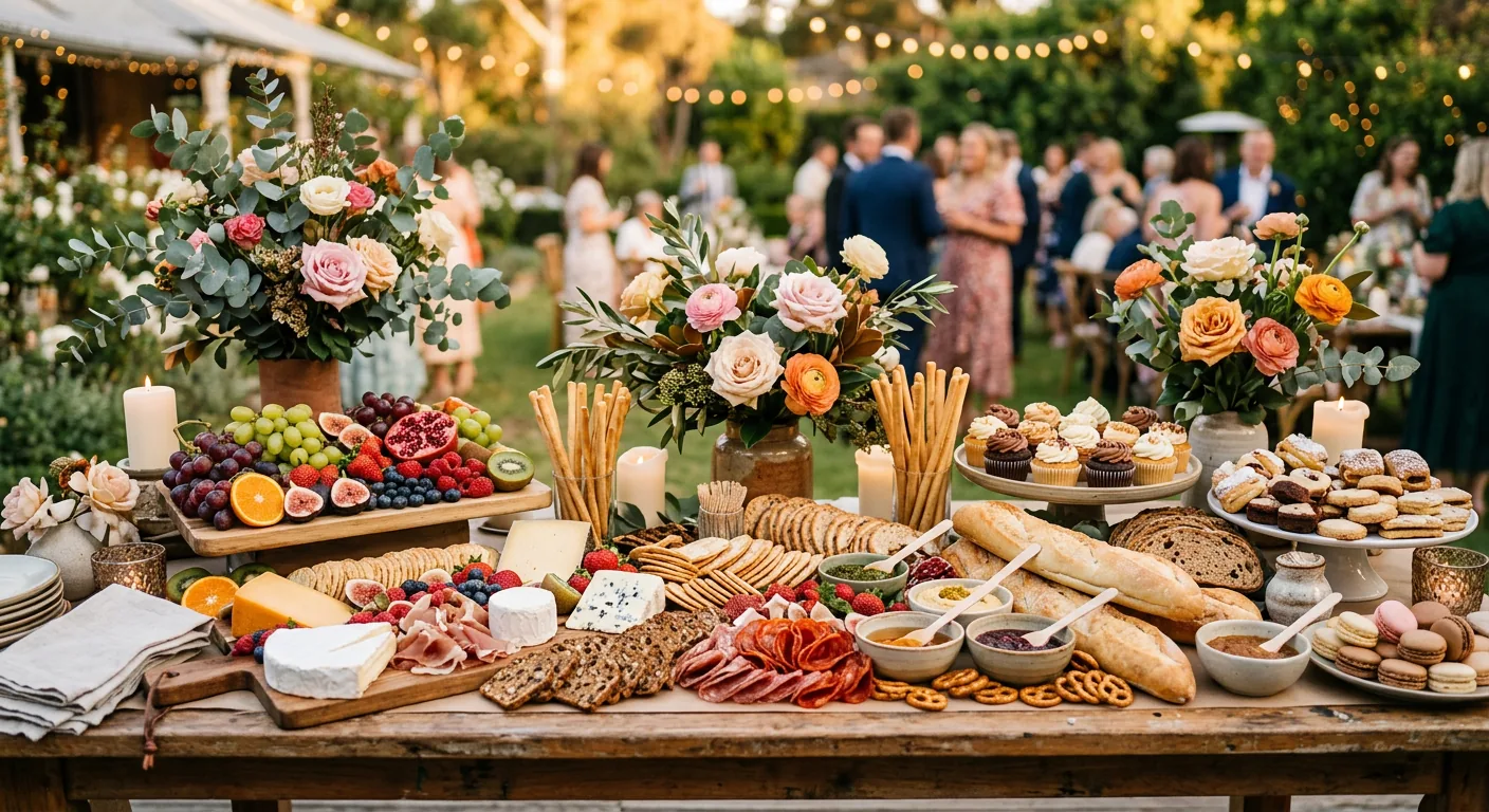 A beautiful grazing table set up for a celebration